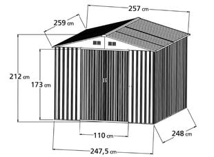 Садовая будка Hecht 2,6 x 2,6 x 2,1 m цена и информация | Садовые сараи, дровницы | pigu.lt