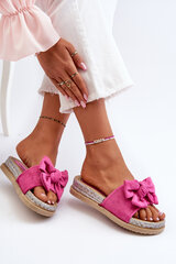 Women's Platform Slides with Bow Fuchsia Aflia 30706-21 цена и информация | Женские тапочки | pigu.lt