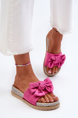 Women's Platform Slides with Bow Fuchsia Aflia 30706-21 цена и информация | Женские тапочки | pigu.lt