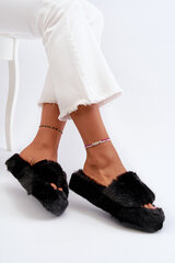 Women's Fur-Lined Slippers Black Stepia 30712-21 цена и информация | Женские тапочки | pigu.lt