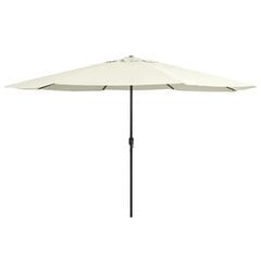 Lauko skėtis su metaliniu stulpu, 400 cm, baltas kaina ir informacija | Skėčiai, markizės, stovai | pigu.lt