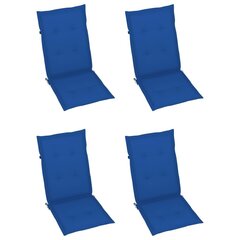Pagalvėlės kėdei, 4 vnt., 120x50x4 cm, mėlynos kaina ir informacija | Pagalvės, užvalkalai, apsaugos | pigu.lt