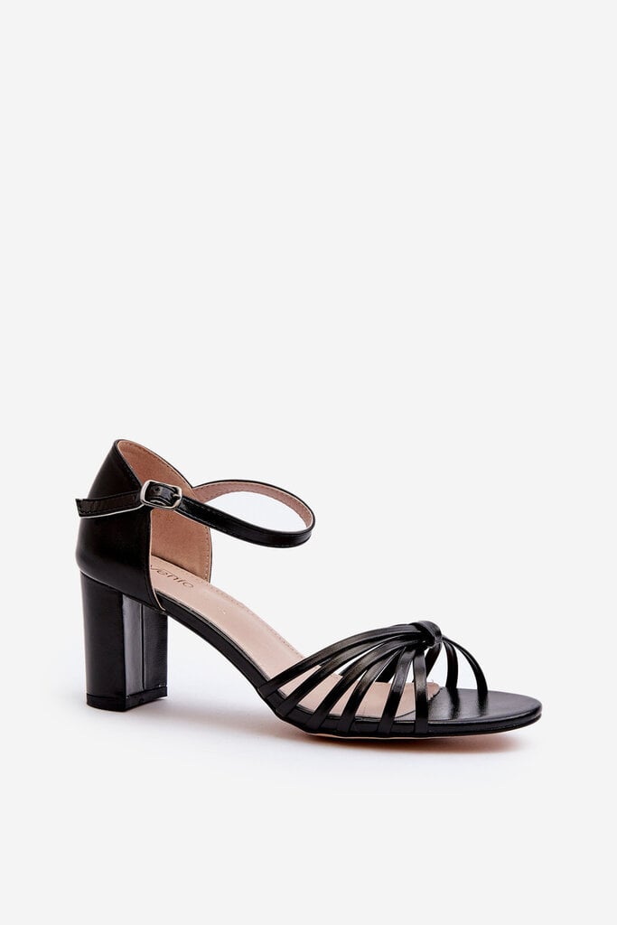 Moteriški juodi sandalai su dirželiais Pyrrette 30804-21 kaina ir informacija | Basutės moterims | pigu.lt