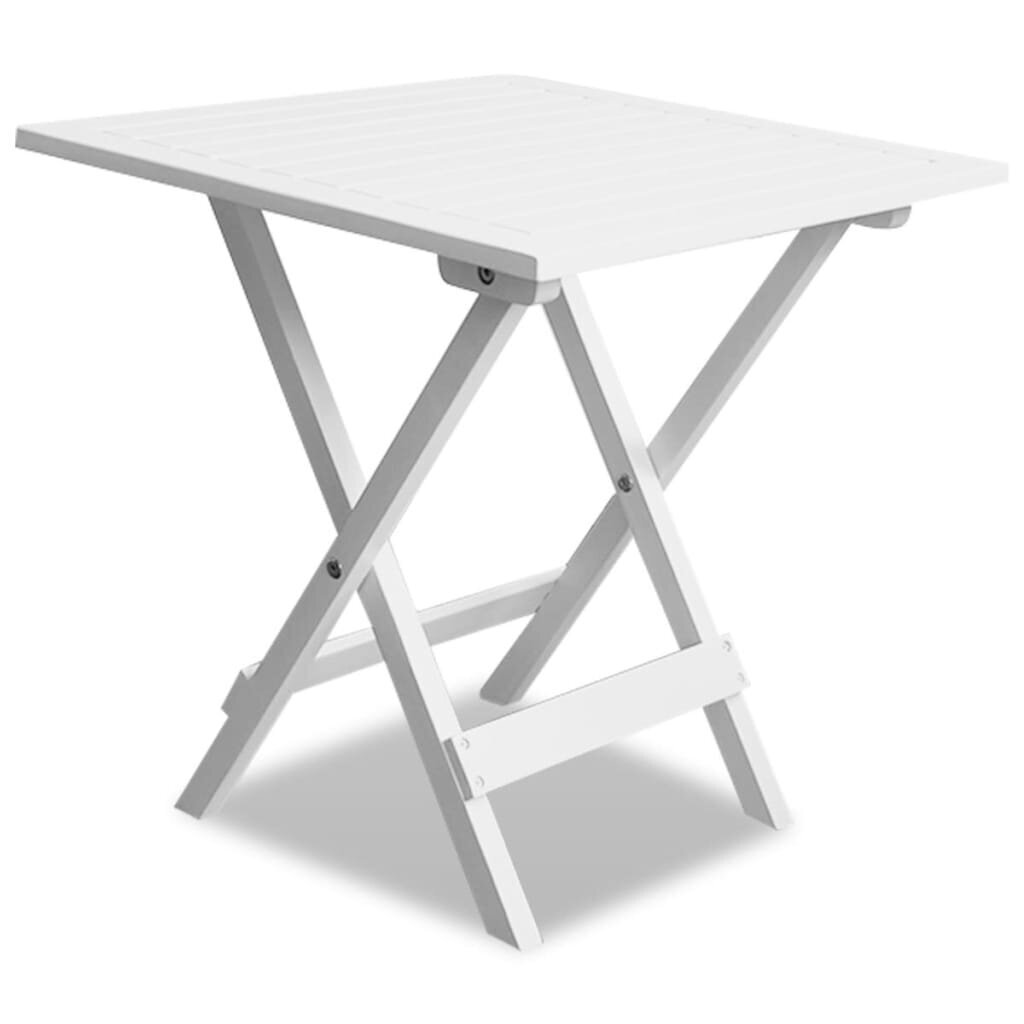 Lauko kavos staliukas iš akacijos medienos, baltas kaina ir informacija | Lauko stalai, staliukai | pigu.lt