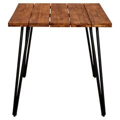 Sodo stalas su segtuko formos kojomis, rudas kaina ir informacija | Lauko stalai, staliukai | pigu.lt