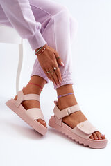 Women's Suede Platform Sandals by Big Star NN274701 Pink 31022-21 цена и информация | Женские босоножки | pigu.lt