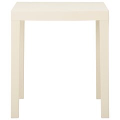 Sodo stalas, baltos spalvos, 79x65x72cm, plastikas цена и информация | Садовые столы, столики | pigu.lt