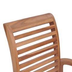 Valgomojo kėdės su pagalvėlėmis, 4 vnt, rudos kaina ir informacija | Lauko kėdės, foteliai, pufai | pigu.lt