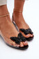 Permatomi sandalai su papuošimais Juodi SBarski MR1037-05 31088-21 цена и информация | Basutės moterims | pigu.lt