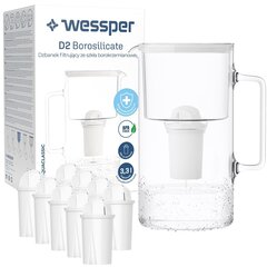 Кувшин Wessper AquaClassic D2 мята + 10 фильтра Wessper AquaClassic в комплекте цена и информация | Фильтры для воды | pigu.lt