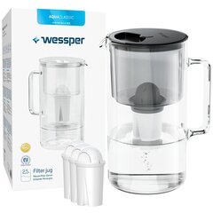 Кувшин Wessper AquaClassic D2 мята + 4 фильтра Wessper AquaClassic в комплекте цена и информация | Фильтры для воды | pigu.lt