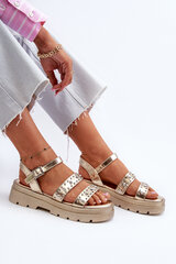 Moteriški puošnūs sandalai Eco Leather Gold Arcida 31155-21 kaina ir informacija | Basutės moterims | pigu.lt