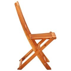 Sulankstomos sodo kėdės, 8 vnt., rudos kaina ir informacija | Lauko kėdės, foteliai, pufai | pigu.lt