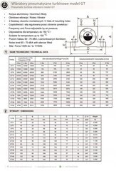 Pneumatinis turbininis vibratorius GT6, 1 vnt. kaina ir informacija | Mechaniniai įrankiai | pigu.lt