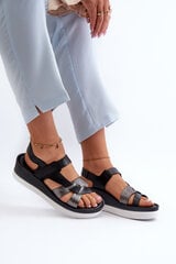 Zazoo 40397 Women's Leather Platform Sandals Black 31594-21 цена и информация | Женские босоножки | pigu.lt