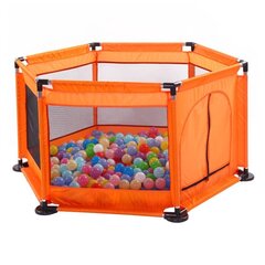 Žaidimų maniežas Playpen, orange kaina ir informacija | Maniežai vaikams | pigu.lt