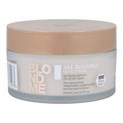 Plaukų kaukė Schwarzkopf Blondme Detox Keratino, 200 ml kaina ir informacija | Priemonės plaukų stiprinimui | pigu.lt