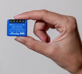 Смарт Wi-Fi Bluetooth реле Shelly 1 Mini Gen3 цена и информация | Системы безопасности, контроллеры | pigu.lt