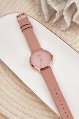 Women's Leather Analog Watch Nickel Free Ernest Pink E94195 31724-uniw цена и информация | Женские часы | pigu.lt