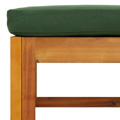 Sodo pakoja su žalios spalvos pagalvėle, akacijos masyvas kaina ir informacija | Lauko kėdės, foteliai, pufai | pigu.lt
