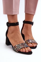 Suede High Heel Sandals by Maciejka 04141-48 Black 31737-21 цена и информация | Женские босоножки | pigu.lt