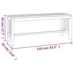 Sodo suoliukas 110cm, rudas kaina ir informacija | Lauko suolai | pigu.lt