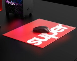 Superglide Glass Mousepad Red XL Stiklinis Pelės kilimėlis kaina ir informacija | Pelės | pigu.lt