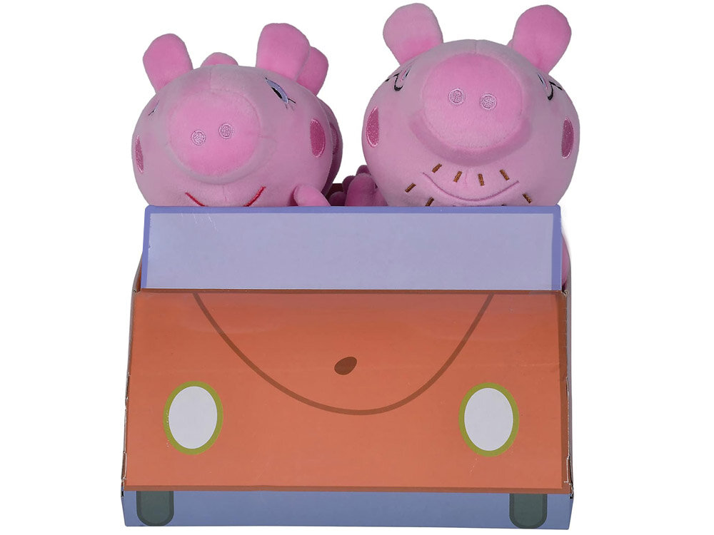 Pliušinių žaislų rinkinys automobilyje, Peppa Pig цена и информация | Minkšti (pliušiniai) žaislai | pigu.lt