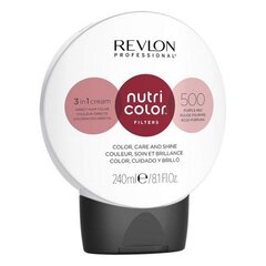 Plaukų kaukė Revlon Nutri Color Filters 500 Purple Red, 240ml kaina ir informacija | Plaukų dažai | pigu.lt