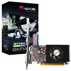AFOX GeForce GT730 1GB DDR3 64Bit DVI HDMI VGA LP Fan (AF730-1024D3L7-V1) kaina ir informacija | Vaizdo plokštės (GPU) | pigu.lt