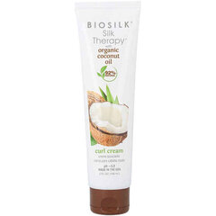 Kremas plaukų formavimui Farouk Biosilk Silk Therapy Coconut Oil, 148 ml kaina ir informacija | Plaukų formavimo priemonės | pigu.lt