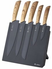 Elitehoff peilių komplektas su magnetine juostele Ceramic Knife, 5 dalių kaina ir informacija | Peiliai ir jų priedai | pigu.lt