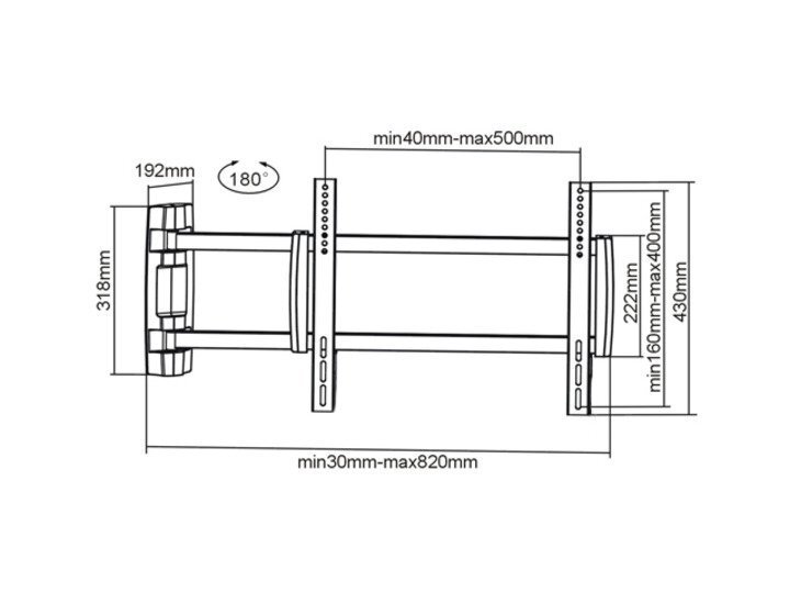 Multibrackets MB-6214 23-47” kaina ir informacija | Televizorių laikikliai, tvirtinimai | pigu.lt