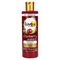 Šampūnas dažytiems plaukams Lovea Nature Cranberry Euphorie, 250 ml kaina ir informacija | Šampūnai | pigu.lt