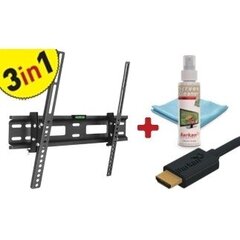 Barkan 3in1 Combo: Flat /Curved TV Wall Mount + Screen Cleaner + HDMI Cable CM310+ Wall Mount цена и информация | Кронштейны и крепления для телевизоров | pigu.lt