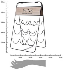 Vyno butelių laikiklis, juodas kaina ir informacija | Virtuvės įrankiai | pigu.lt
