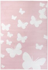 Vaikiškas kilimas Butterfly pink, 120x170cm kaina ir informacija | Kilimai | pigu.lt