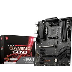 MSI B550 Gaming Gen 3 Socket AM4 AMD kaina ir informacija | Pagrindinės plokštės | pigu.lt