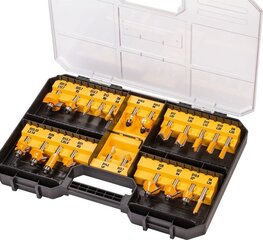 Frezavimo antgalių rinkinys Dewalt DT90017-QZ, 22 vnt. kaina ir informacija | Frezos | pigu.lt