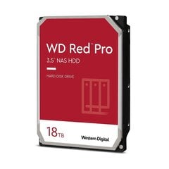 HDD|WESTERN DIGITAL|Red Pro|18TB|SATA 3.0|512 MB|7200 rpm|3,5"|WD181KFGX kaina ir informacija | Vidiniai kietieji diskai (HDD, SSD, Hybrid) | pigu.lt