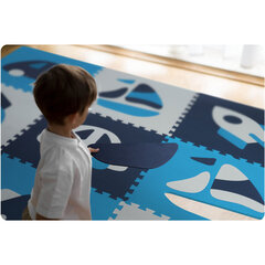 Porolono kilimėlis - dėlionė, 180x180cm., 9 vnt., mėlyna kaina ir informacija | Lavinimo kilimėliai | pigu.lt