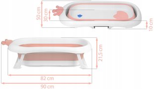 Sulankstoma kūdikių vonelė su pagalve 728000, rožinė kaina ir informacija | Maudynių priemonės | pigu.lt