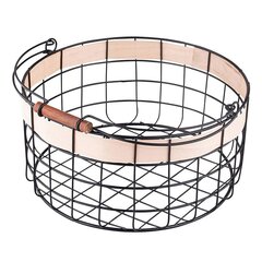 СУМКА МЕТАЛЛИЧЕСКАЯ С РУЧКОЙ ЧЕРНАЯ 29X29X14 СМ ЧЕРНАЯ цена и информация | Кухонная утварь | pigu.lt