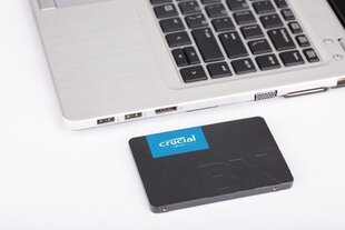 SSD|CRUCIAL|BX500|480GB|SATA 3.0|Скорость записи 500 МБайт/с|Скорость чтения 540 МБайт/с|2,5"|TBW 120 TB|MTBF 1500000 часов|CT480BX500SSD1 цена и информация | Внутренние жёсткие диски (HDD, SSD, Hybrid) | pigu.lt