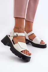 Women's sandals in eco leather with high heel and platform Vinceza 36257 White 31823-21 цена и информация | Женские босоножки | pigu.lt