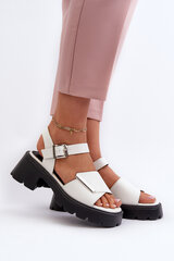 Women's sandals in eco leather with high heel and platform Vinceza 36257 White 31823-21 цена и информация | Женские босоножки | pigu.lt