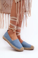 Tied Eco Leather Espadrilles in Gold Ismanne 31856-21 цена и информация | Женские туфли | pigu.lt