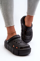 Women's Black Platform Foam Slides Itubia 31884-22 цена и информация | Женские тапочки | pigu.lt