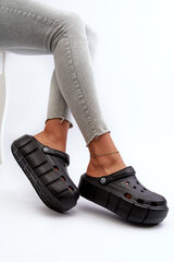 Women's Black Platform Foam Slides Itubia 31884-22 цена и информация | Женские тапочки | pigu.lt