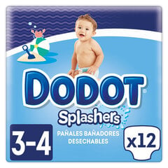 Одноразовые подгузники Dodot Splashers 3-4 (12 шт) (Пересмотрено A+) цена и информация | Подгузники | pigu.lt